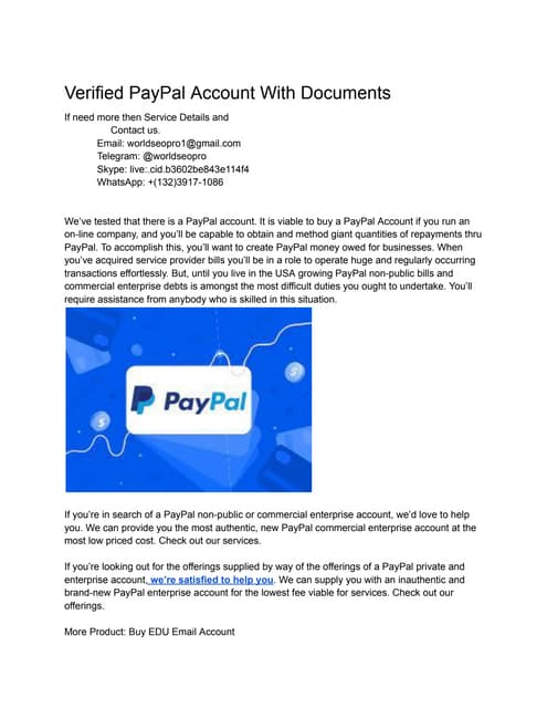 Verified PayPal Account With Documents.pdf