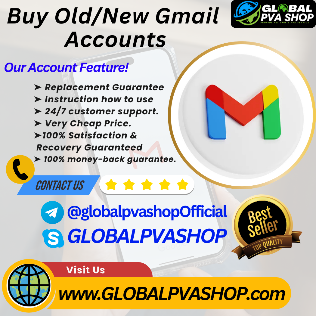 Buy Old Gmail Accounts From GlobalPVAShop - In Bulk (PVA, Aged/New & Cheap Price)